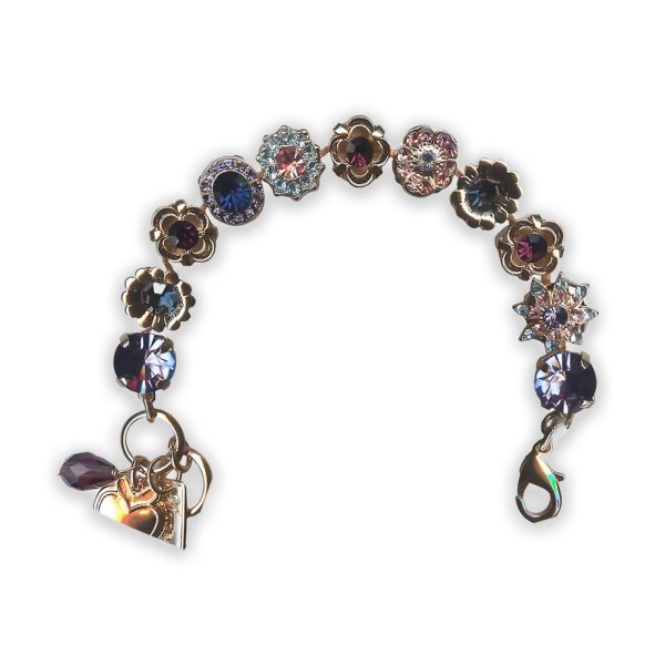 Bracelet by Mariana The Sweet Life Coll. Floral Purple and Blues Swarovski Crystals