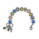 Bracelet by Mariana My Treasures Coll. Glitzy Peach and Blues Swarovski Crystals - Image 5