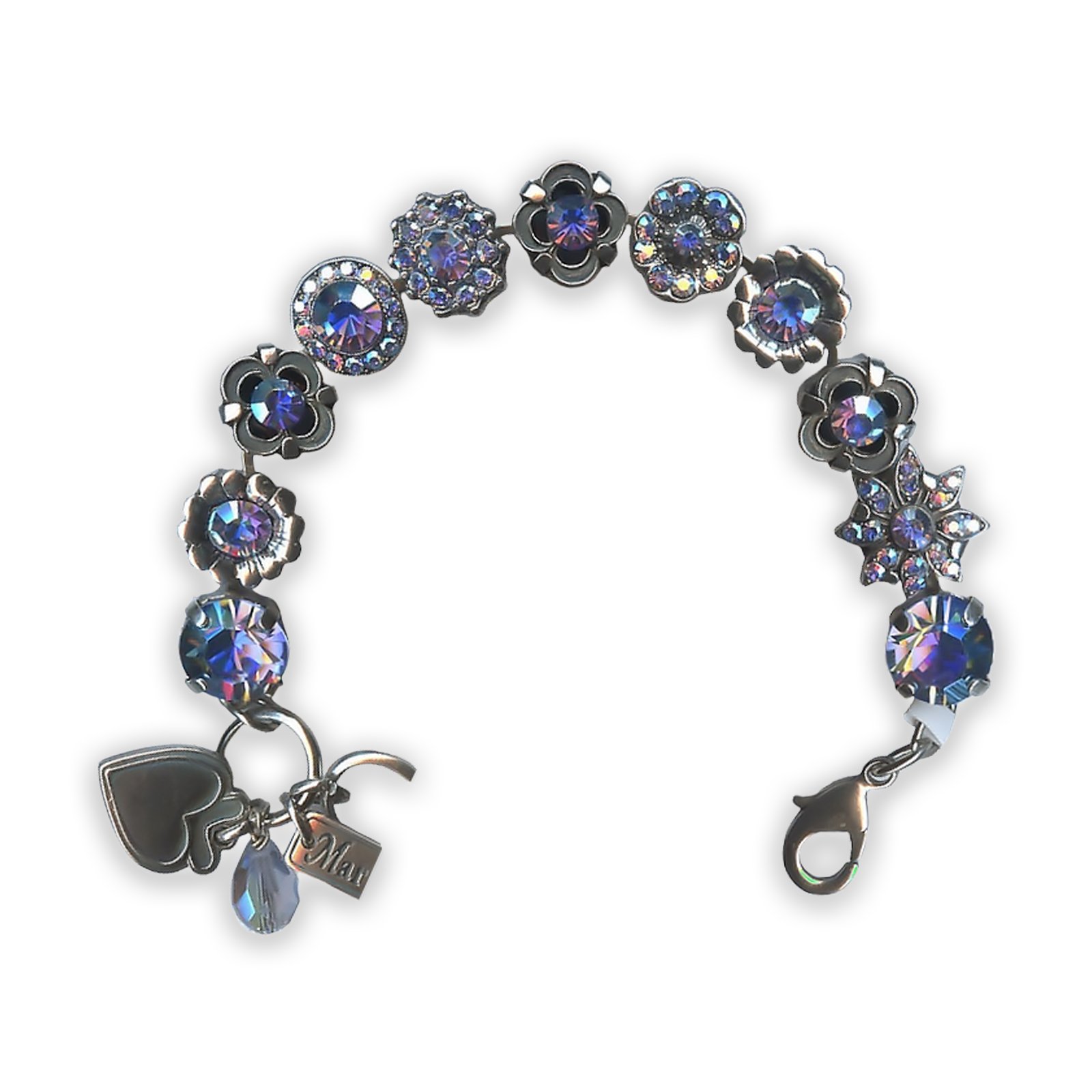 B-4072-211AB-SP (1) Bracelet by Mariana My Treasures Coll. Shimmering Sapphire AB Swarovski Crystals - Image 1