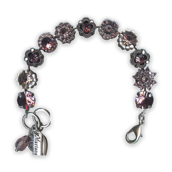Bracelet by Mariana My Treasures Coll. Floral Amethyst Swarovski Crystals