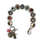Bracelet by Mariana Dynasty Coll. Exquisite Ruby and Golden Swarovski Crystals