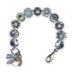 Bracelet by Mariana Cocktail Hour Coll. Fab Floral in Blue Swarovski Crystals - Image 5