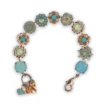 Bracelet by Mariana Caribbean Life Coll. Adorable Turq Mineral and Blue Swarovski Crystals - Image 4