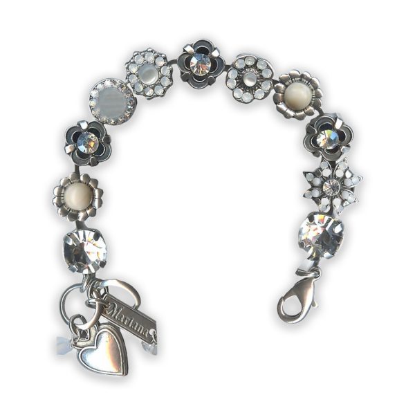 Bracelet By Mariana Cocktail Hour Coll. Aventurine Mineral and Shell Swarovski Crystals
