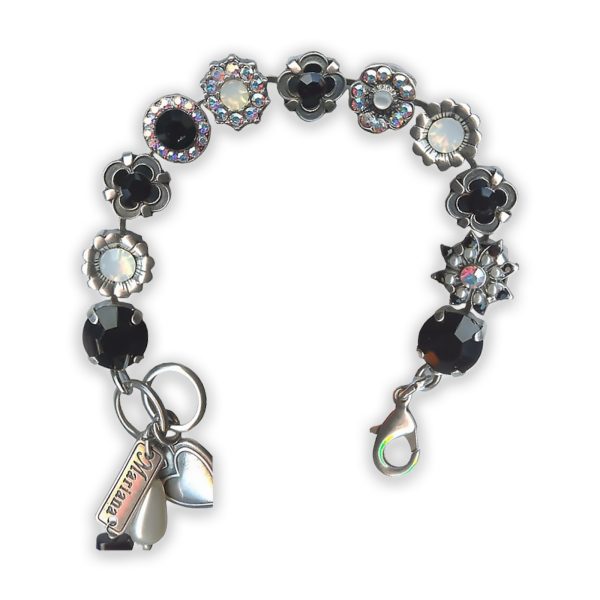 Bracelet by Mariana Nirvana Coll. Fab Pearl Mineral and Jet Swarovski Crystals