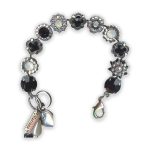 Bracelet by Mariana Nirvana Coll. Fab Pearl Mineral and Jet Swarovski Crystals - Image 2