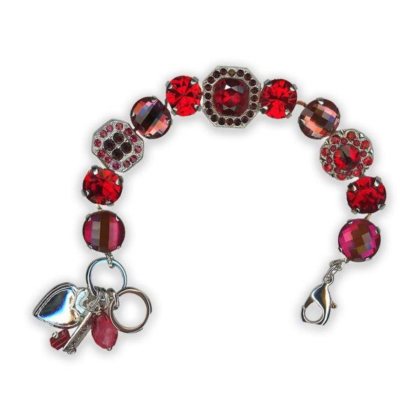 Bracelet by Mariana Songbook Coll. Stunning Reds Swarovski Crystals