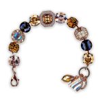 Bracelet by Mariana Odyssey Coll. Exquisite Golden Shadow, Blues, & Pink Swarovski Crystals