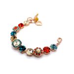Bracelet By Mariana Woman Classy Red and Golden Shadow Swarovski Crystals - Image 2