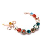 Bracelet By Mariana Woman Classy Red and Golden Shadow Swarovski Crystals - Image 4