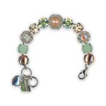 Bracelet by Mariana My Butterfly Coll. Adorable Orange & Green Swarovski Crystals