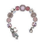 Bracelet By Mariana Woman Lovely Light Rose and Rose Opal Swarovski Crystals