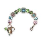 Bracelet by Mariana Summer 2022 Coll. Adorable Greens, Blues, and Rose Swarovski Crystals - Image 2