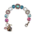 Bracelet by Mariana Summer 2022 Coll. Lovely Whites, Pinks, and Blues Swarovski Crystals - Image 3