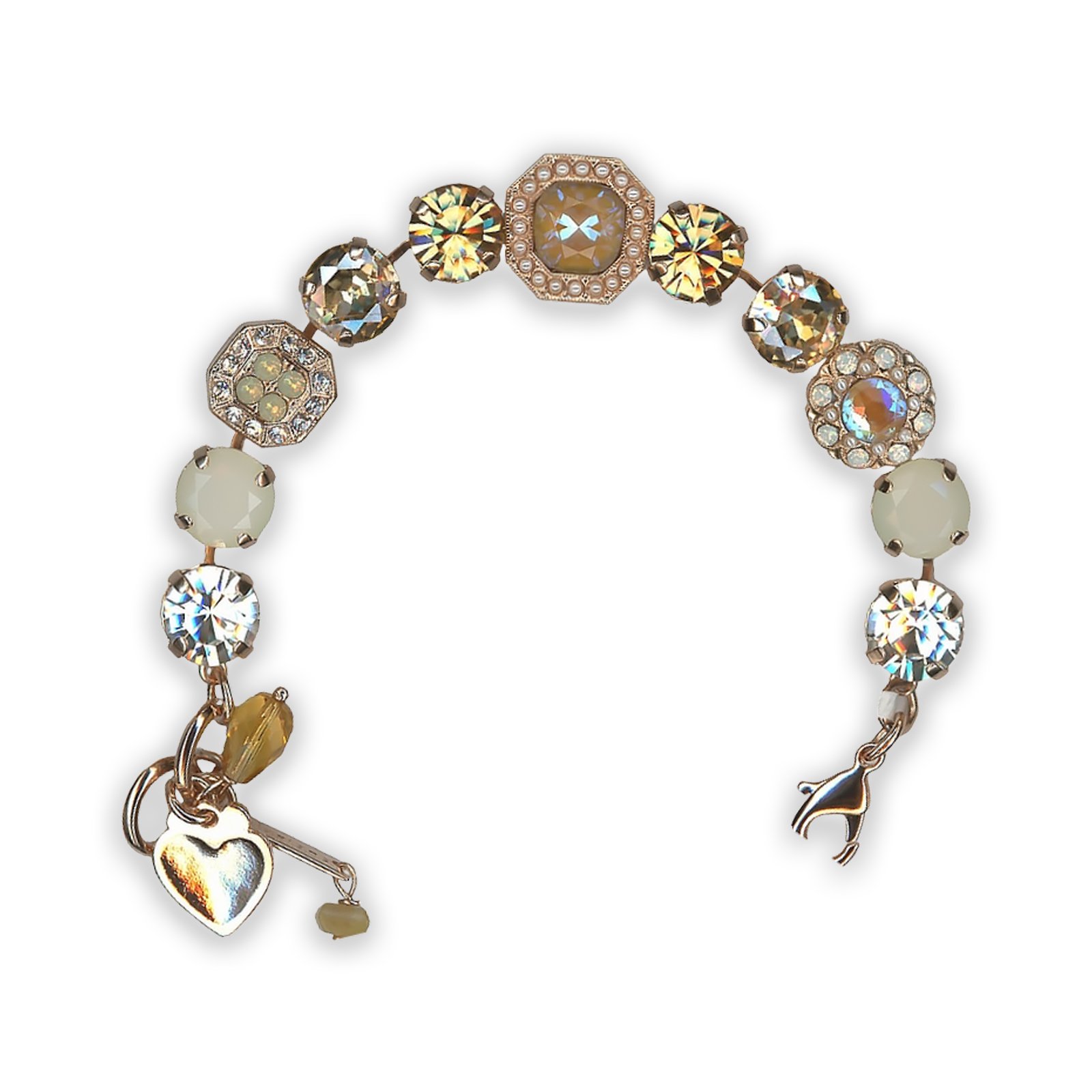 B-4174-10-1153-RG (1) Bracelet by Mariana A La Mode Coll. Exquisite Sun Kissed Horizon, Whites, and Opals Swarovski Crystals - Image 1