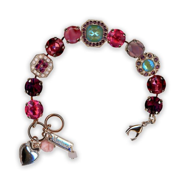 Bracelet by Mariana Take My Breath Away Coll. Fab Purple, Rose, and Silky Sage Delite Swarovski Crystals