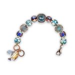 Bracelet by Mariana Icons Coll. Gorgeous Amethyst and Blues Swarovski Crystals
