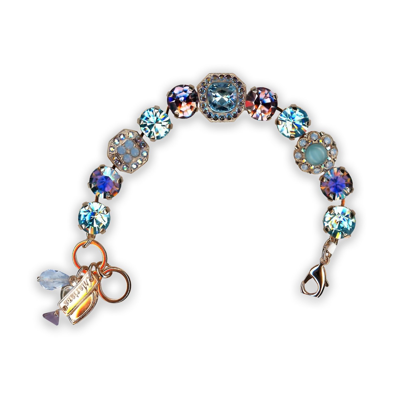 B-4174-10-182-RG (1) Bracelet by Mariana Icons Coll. Gorgeous Amethyst and Blues Swarovski Crystals - Image 1