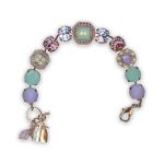 Bracelet by Mariana Botanica Coll. Adorable Purples and Greens Swarovski Crystals