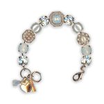 Bracelet by Mariana Caribbean Life Coll. Timeless Pearl, White Opal, and Clear Swarovski Crystals