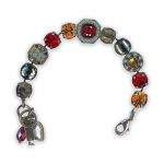 Bracelet by Mariana Dynasty Coll. Glamorous Red, Black Diamond, and Topaz Swarovski Crystals - Image 2
