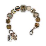 Bracelet by Mariana Cocktail Hour Coll. Fab Tiger Eye Mineral, Topaz, and Brown Swarovski Crystals - Image 2