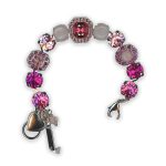 Bracelet by Mariana Caribbean Life Coll. Lovely Rose Quartz Mineral and Pinks Swarovski Crystals - Image 3