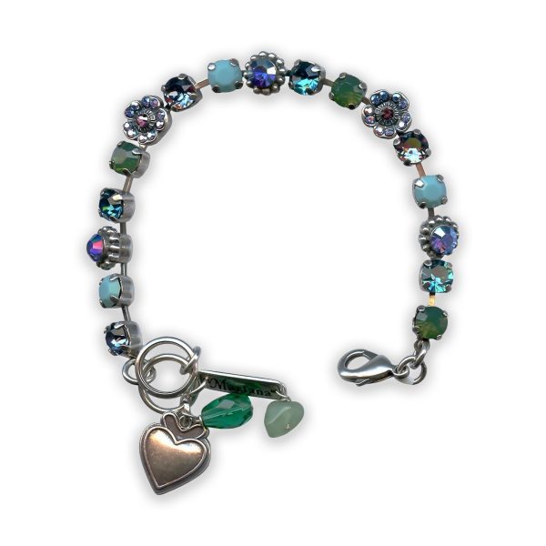 Bracelet by Mariana Inspiration Coll. Glitzy AB and Turquoise Swarovski Crystals