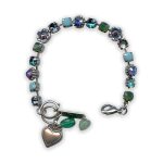 Bracelet by Mariana Inspiration Coll. Glitzy AB and Turquoise Swarovski Crystals - Image 2