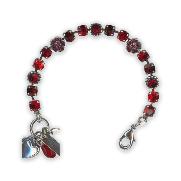 Bracelet by Mariana Songbook Coll. Stunning Ruby Swarovski Crystals