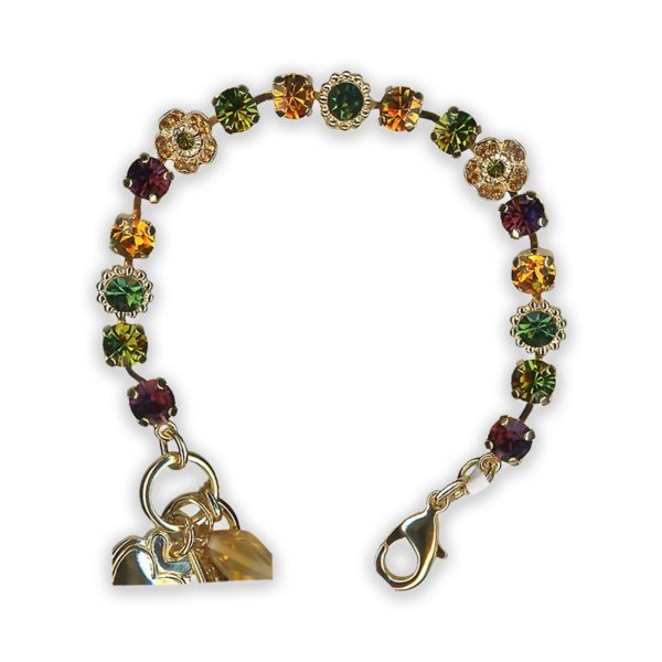 Bracelet by Mariana Holiday Lights Coll. Exquisite Green and Yellow Swarovski Crystals