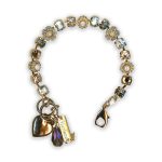 Bracelet by Mariana Winter 2021 Coll. Timeless Pearl and Golden Swarovski Crystals
