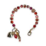 Bracelet by Mariana Winter 2021 Coll. Stunning Red and Orange Swarovski Crystals
