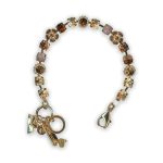 Bracelet by Mariana Winter 2021 Coll. Exquisite Topaz and Golden Swarovski Crystals - Image 2
