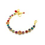 Bracelet By Mariana Woman Bold Olivine, Fuchsia and Blue Zircon Swarovski Crystals - Image 3