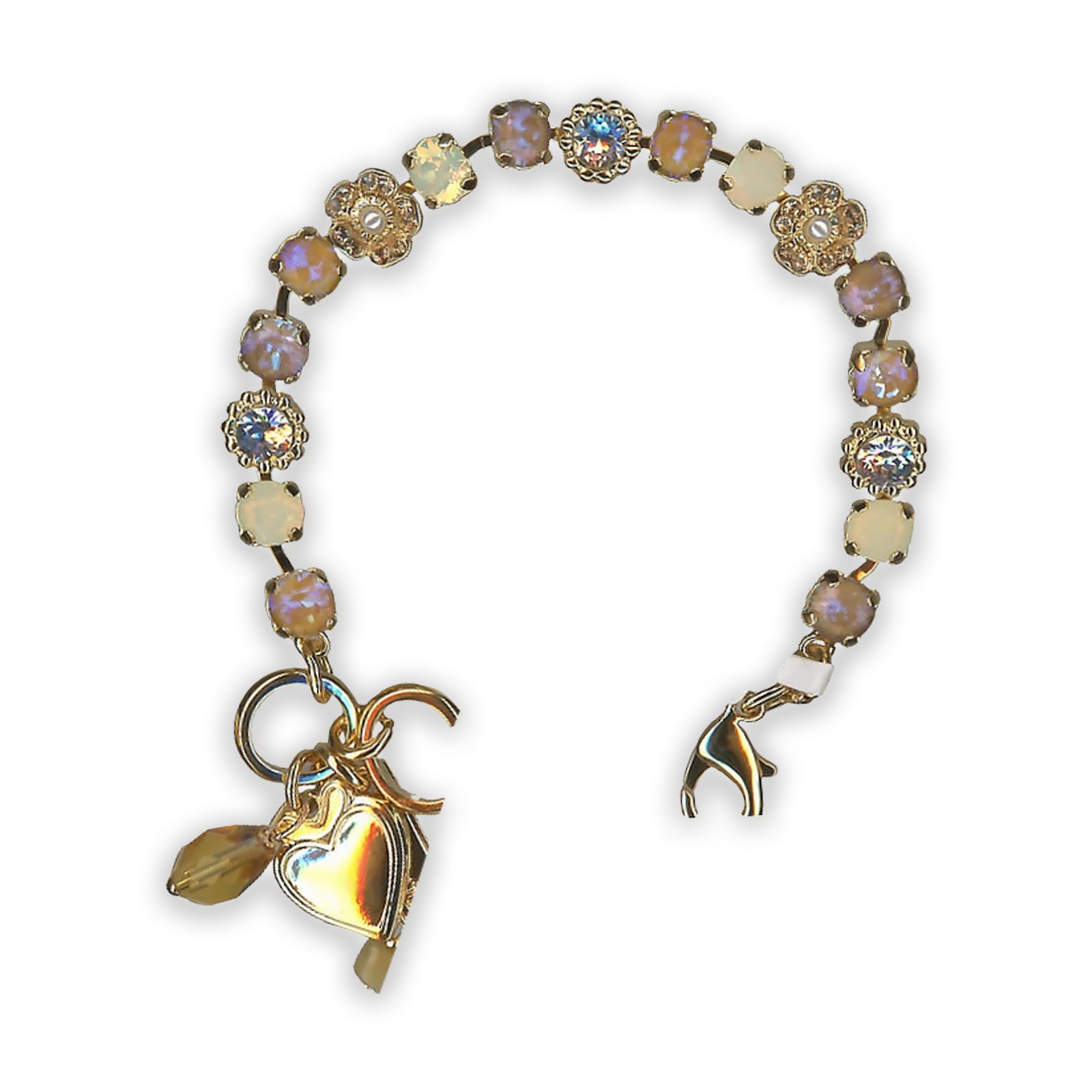 B-4504-1153-YG (1) Bracelet by Mariana A La Mode Coll. Shimmering Moonlight and Opal Swarovski Crystals - Image 1