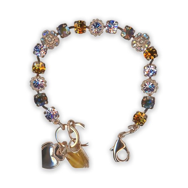 Bracelet by Mariana SOLIS Coll. Lovely Lilac and Topaz Swarovski Crystals