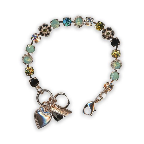 Bracelet by Mariana The Sweet Life Coll. Fab Pacific Opal and Jet Swarovski Crystals