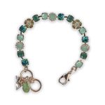 Bracelet by Mariana Botanica Coll. Alluring Green Swarovski Crystals
