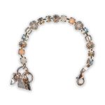 Bracelet by Mariana Botanica Coll. Timeless Pearl and Peach Swarovski Crystals - Image 3