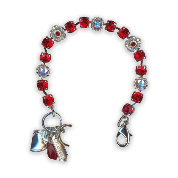 Bracelet by Mariana My Treasures Coll. Exquisite Light Siam and AB Swarovski Crystals