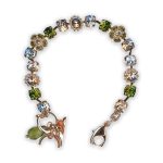 Bracelet by Mariana My Treasures Coll. Elegant Rose and Olivine Swarovski Crystals