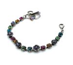 Bracelet By Mariana Woman Beautiful Aquamarine and Tanzanite Swarovski Crystals - Image 2