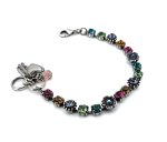 Bracelet By Mariana Woman Beautiful Aquamarine and Tanzanite Swarovski Crystals - Image 3
