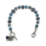 Bracelet by Mariana My Treasures Coll. Elegant Lapis Lazuli Mineral and Blue Swarovski Crystals - Image 3