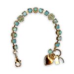 Bracelet by Mariana My Treasures Coll. Alluring Turquoise Mineral Swarovski Crystals - Image 2