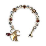 Bracelet by Mariana My Treasures Coll. Shimmering Moonlight and Garnet Swarovski Crystals