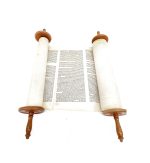Torah Scroll Sefer Torah From 18th Century From Germany Beautiful 67cm Klaff By Tifara