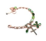 Bracelet By Mariana Woman Charming Vivid Green and Pacific Opal Swarovski Crystals - Image 3