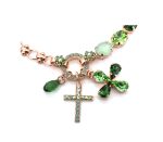 Bracelet By Mariana Woman Charming Vivid Green and Pacific Opal Swarovski Crystals - Image 2